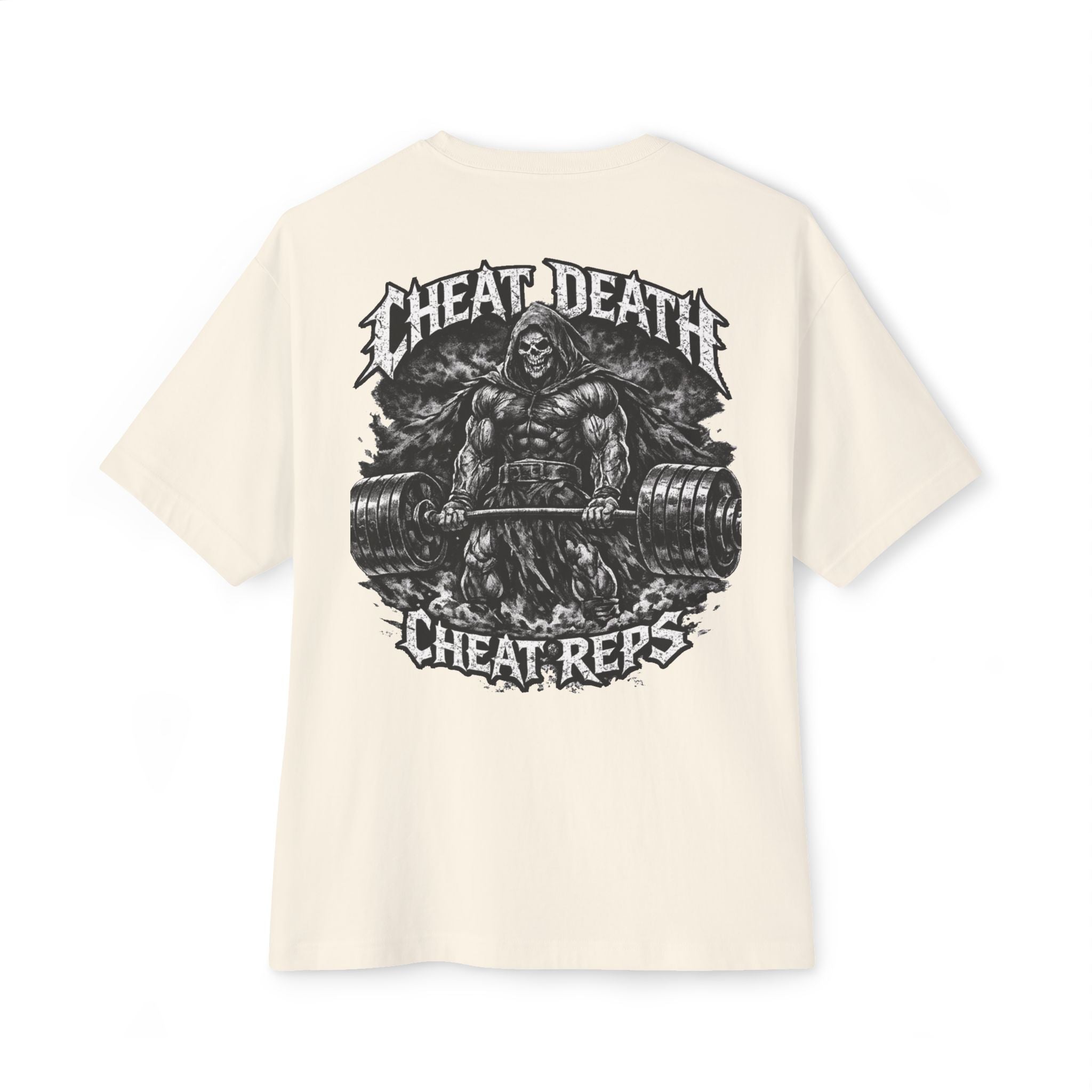 Cheat Death Cheat Reps Gym Tee | Skull Reaper Weightlifting Shirt