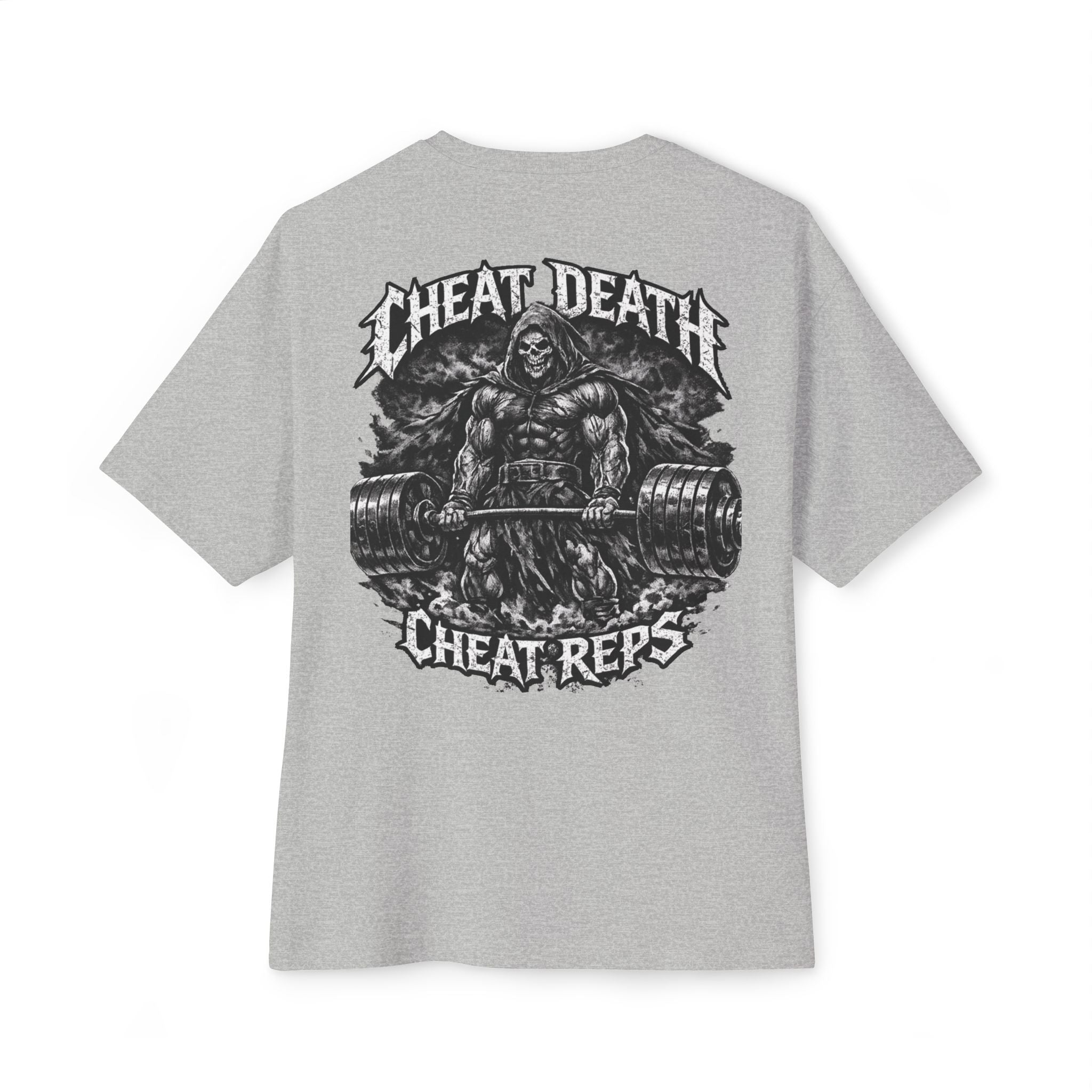 Cheat Death Cheat Reps Gym Tee | Skull Reaper Weightlifting Shirt