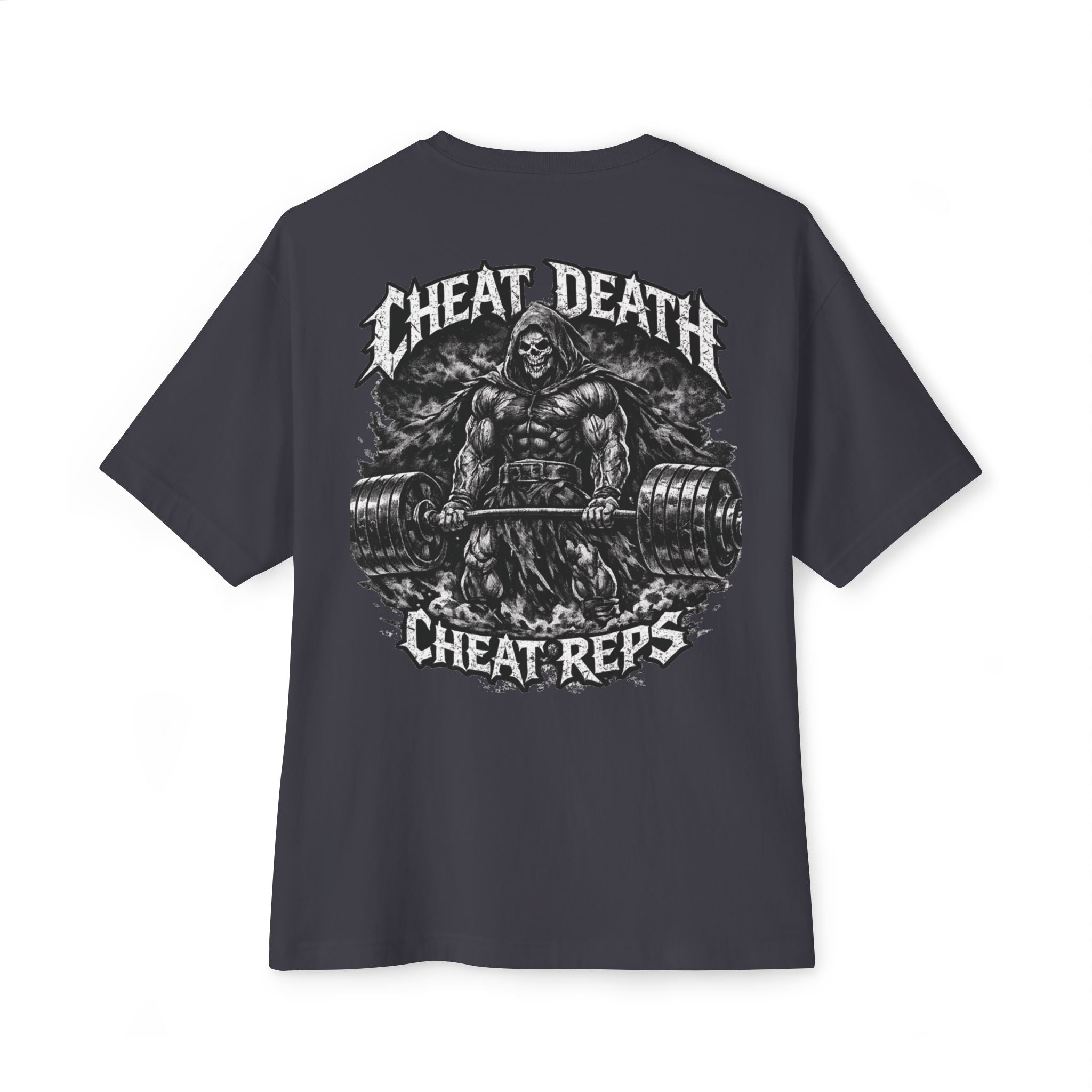 Cheat Death Cheat Reps Gym Tee | Skull Reaper Weightlifting Shirt