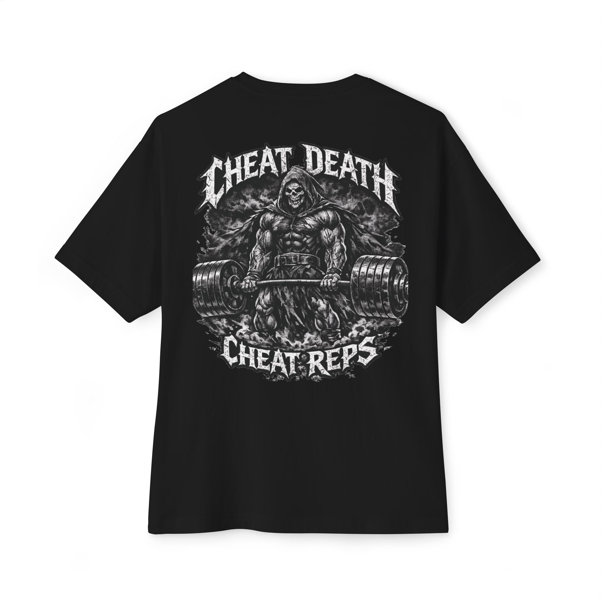 Cheat Death Cheat Reps Gym Tee | Skull Reaper Weightlifting Shirt