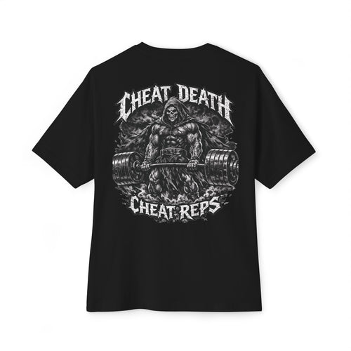 Cheat Death Cheat Reps Gym Tee | Skull Reaper Weightlifting Shirt